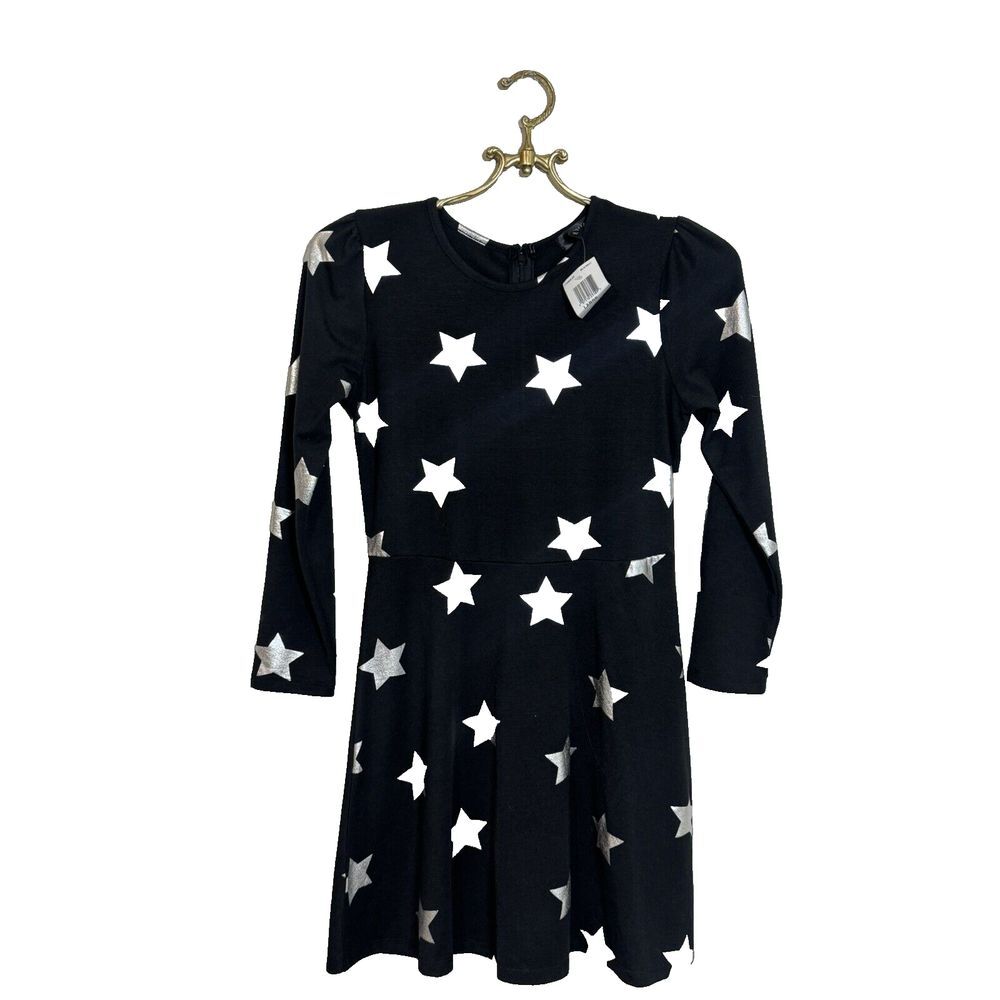 Aqua Girls Star Silver ‎ print dress Big kid 100% exclusive Bloomingdale Large